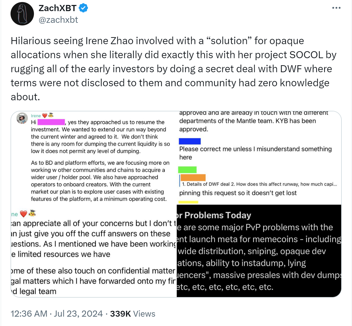Irene Zhao 现身社区回应激烈质疑,昨晚 Space 都说了些什么?插图2 Irene Zhao 现身社区回应激烈质疑,昨晚 Space 都说了些什么?